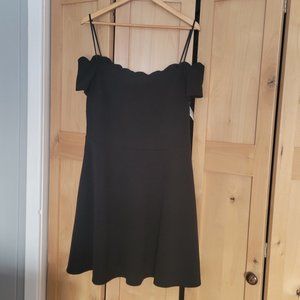 B. Darlin Black Off Shoulder Scalloped Neck Cocktail Dress Size 14W